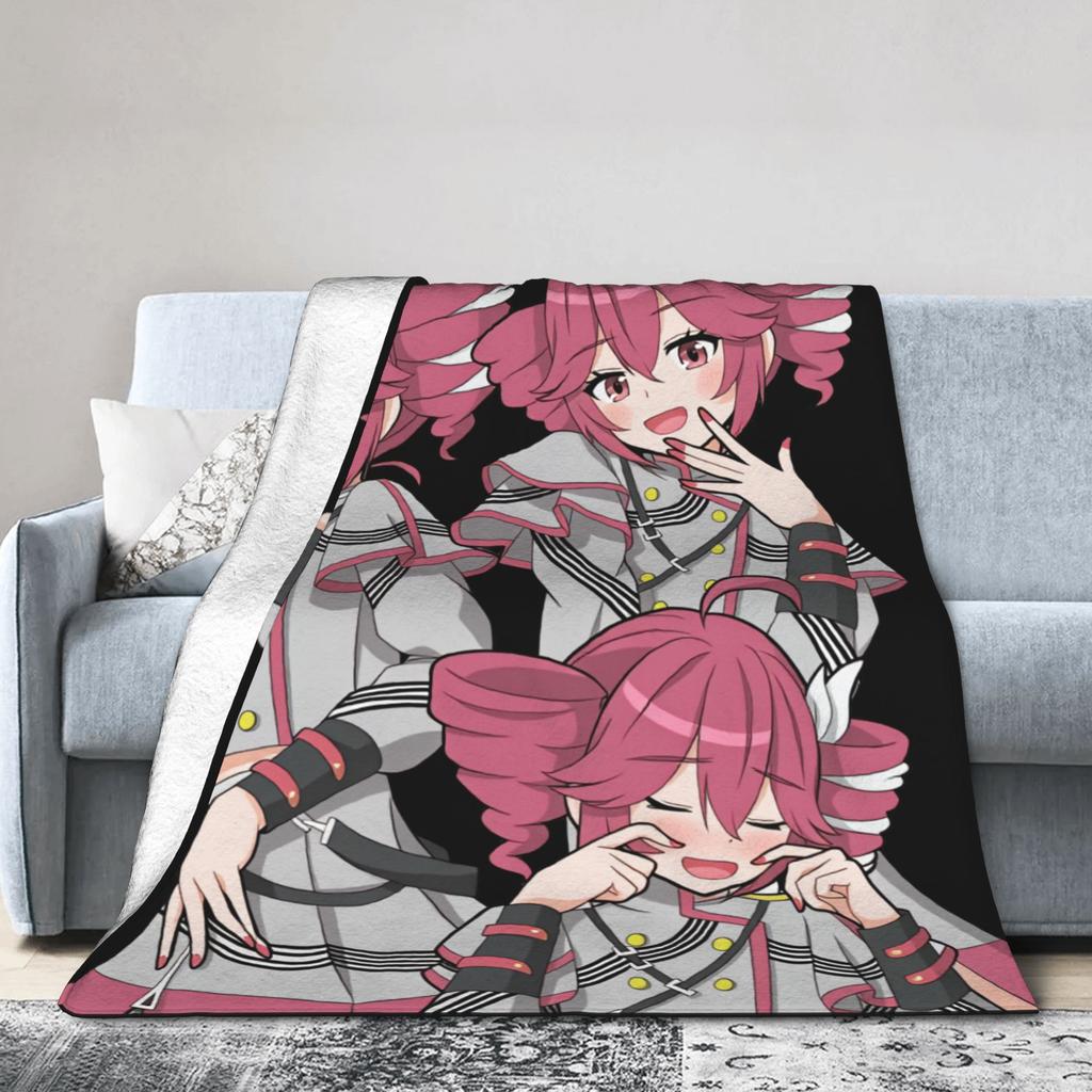 Kasane Teto Musician  Soft Blankets  Travel Plush Throw Blanket Street Trend Bedroom Flannel Bedspread Sofa Bed Cover
