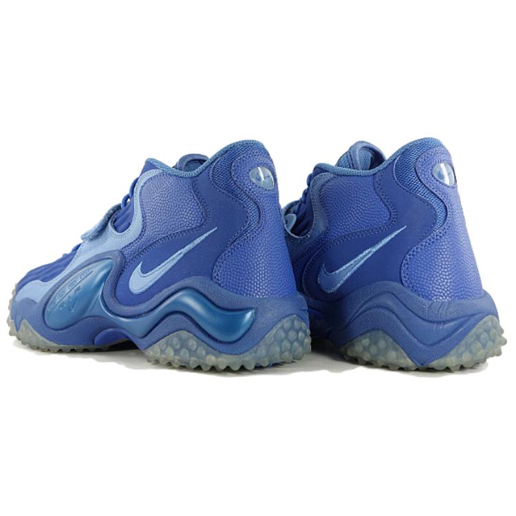 Nike Air Zoom Turf Jet 97 Comfortable And Lightweight Cushioning Slip Resistant Mid top Basketball Shoes Men's Blue 621957-404
