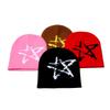 Knitted Hat Winter New Five-pointed Star Jacquard Wool Hat Outdoor Warm Cycling Ear Hat Men's and Women's Winter Hat