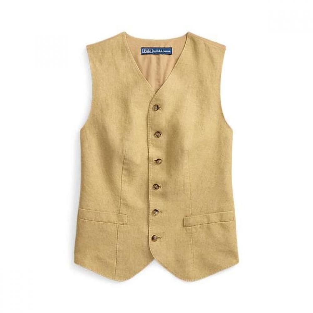 Polo Ralph Lauren Women S Delave Linen veSt Button Wmpootwn5v20370260