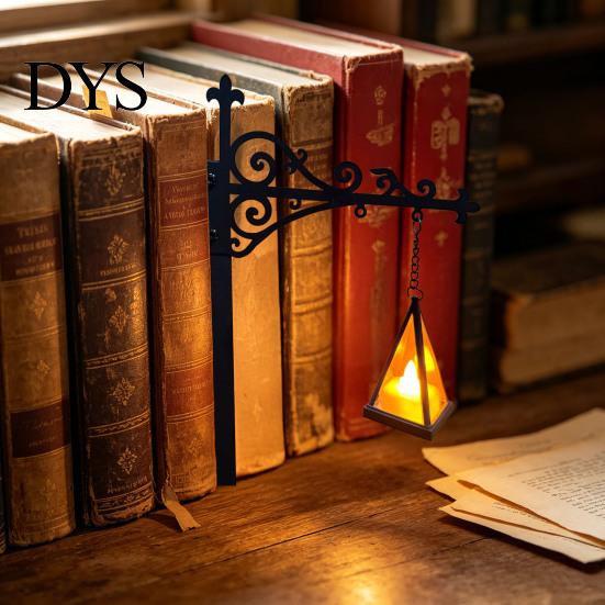 Мини-фонарь для книжных полок, Винтажная лампа для книжной полки, Портативный теплый светодиодный ночник, Металлическое декоративное украшение на Хэллоуин, Уголок для чтения, Академический стол