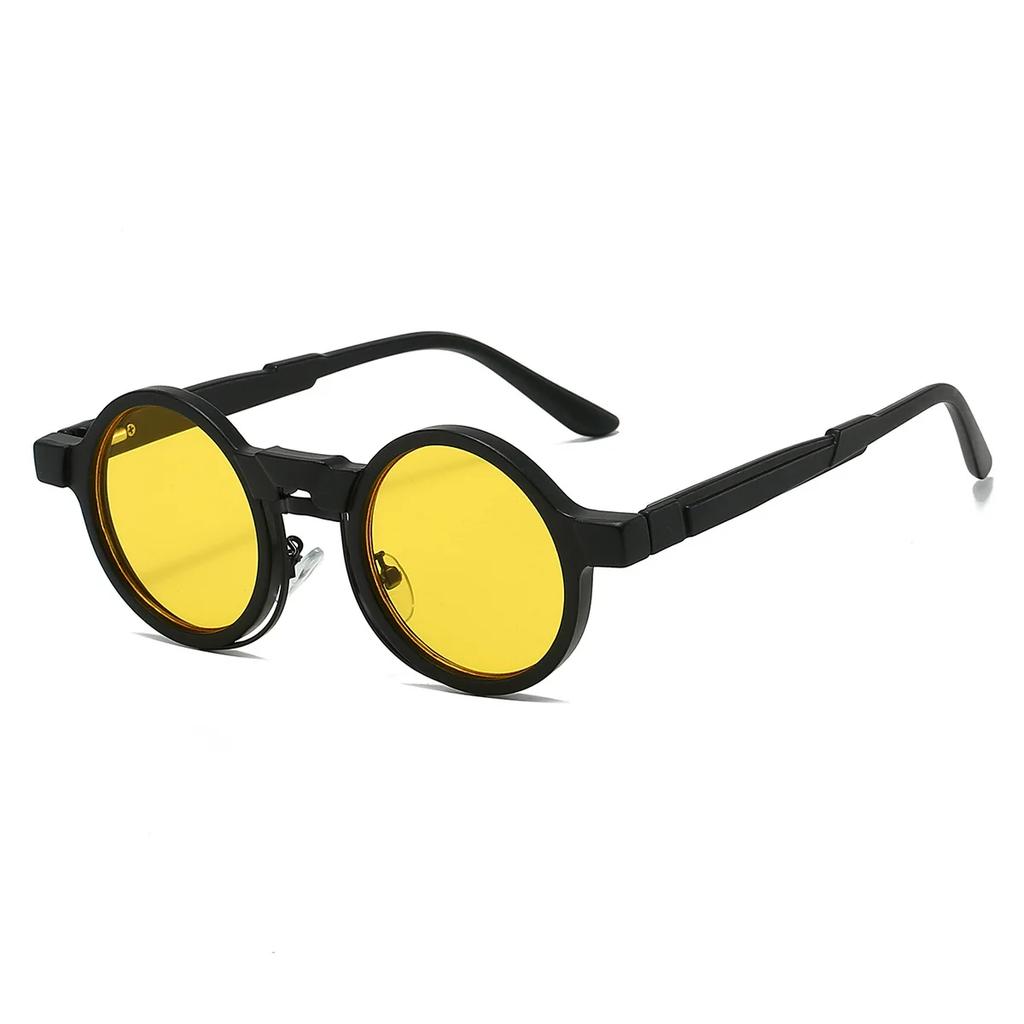 Retro Trend Round-Framed Sunglasses Leisure Versatile Outdoor Travel Beach Uv400 Protection Street Photography Shades Glasses