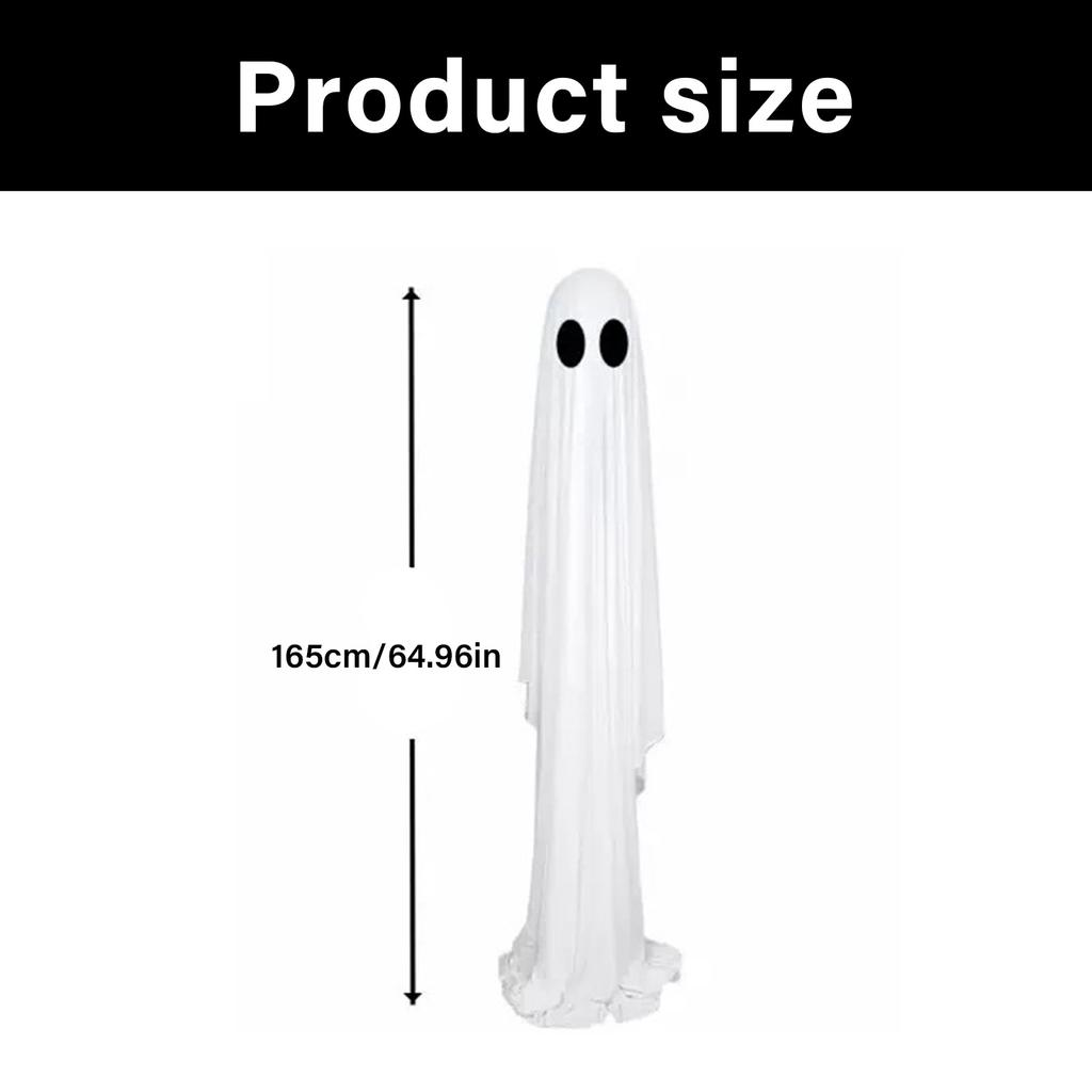 Adjustable Height LED Lighted Ghost Decorations For Halloween Outdoor Indoor Party Haunted House With Windproof Water Base