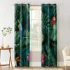 Животное Попугай Тропическое Растение Зеленый Лист Роскошные Домашние Шторы Товары Для Дома Гостиная Спальня Индивидуальные Шторы