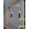 Outdoor Waterproof Wall Lamps Strip Aluminum Wall Lights 18W LED Black Wall Lamp Bedroom Exterior Outdoor Lighting Fixtures