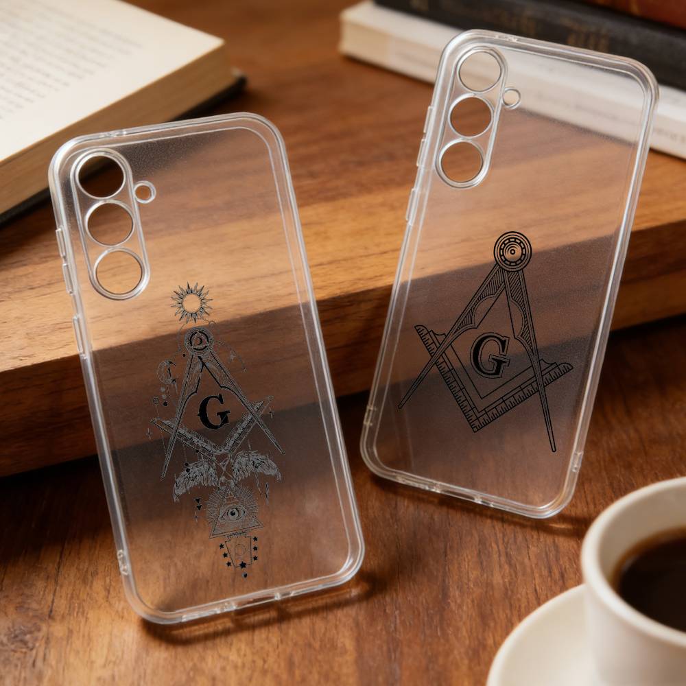 Чехол для телефона F-Freemasonry S-Symbol для Samsung S22, S24, S30, S10, S21, S25, S23, S10, Plus, Ultra, 5G, FE, lite Прозрачный корпус