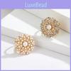 Elegant Pearl And Rhinestone Flower Scarf Ring Chic Alloy Jewelry For Women
