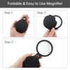 15X Складная карманная лупа из оптического стекла с футляром HD-линза для ремонта, чтения, хобби, профессиональная, портативная