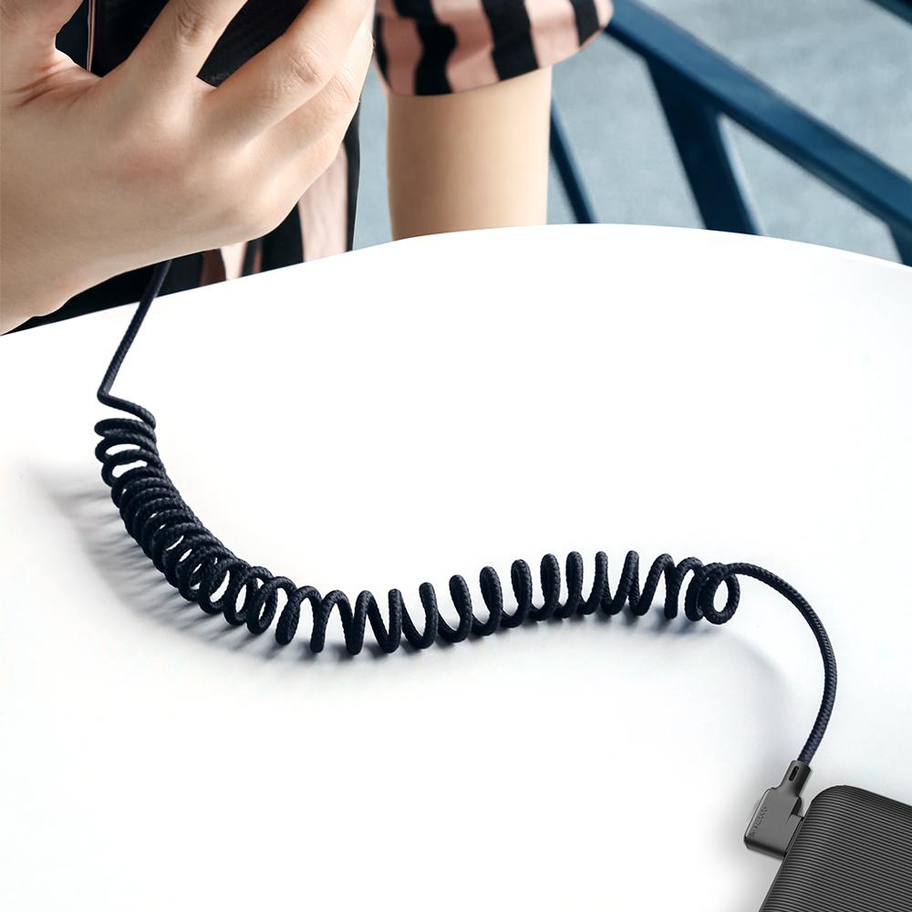 Mcdodo Spring USB-кабель 3A для iPhone, быстрое зарядное устройство, кабель для передачи данных, автомобильный Стайлинг, провод для хранения для IPhone 13 12 11 Pro Max X XS XR, светодиодный шнур