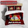 3pcs Duvet Cover Set (1*Duvet Cover + 2*Pillowcase, Without Core), Custom Name Bayer 04 Leverkusen Pattern Bedding Set, Home Bedroom Decor Gift