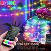 LED Fairy Light Phone App Remote Control WS2812B RGB LED String DIY Smart IC Addressable Dreamcolor Garden Party Christmas Decor