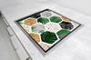 Glass protective plate for the stove 50x52 Mosaic