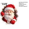 Self Adhesive Christmas Decorations 3D Santa Claus Wall Stickers, PVC Decals with Realistic Breaking Holiday Stickers for Cabinets Effect, Peel