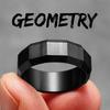 Geometric Cuts Men Rings Stainless Steel Vintage Luxury Simple Punk New In Women Jewelry Fashion Accessories Gift