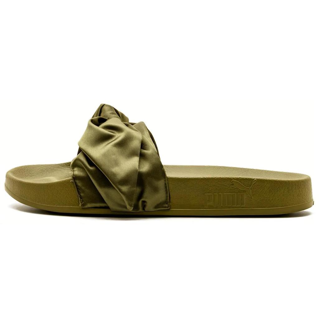 Puma Fenty Womens Bow Slide 'Olive' (women's sizes) Olive Branch / Puma Silver Slide Slippers 365774 01