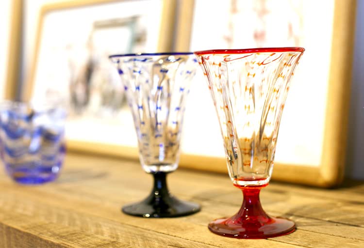 Soejima Glass Hizen Vidro Liquor Cup Jomon Pilsner Red Made in Japan Gift [Традиционное ремесло/Выдувное стекло/Подарок] (Подарок на праздник)