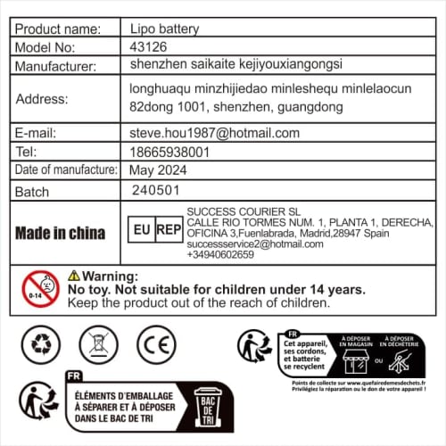 DXF Explosive Performance Nickel-Metal Hydride Battery, 7.2V 3600mAh, Tamiya Connector, RC Battery, Set of 2