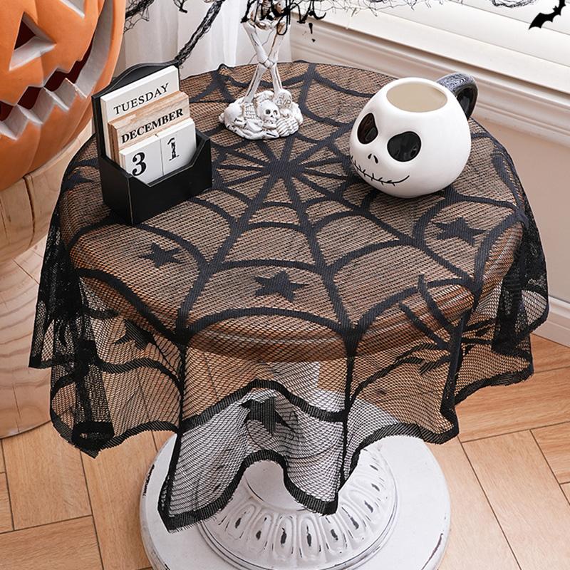 Halloween Decoration Terror Tablecloth Halloween Party Horror Table Cover Halloween Decorative Spider Web Tablecloth Spooky Deco