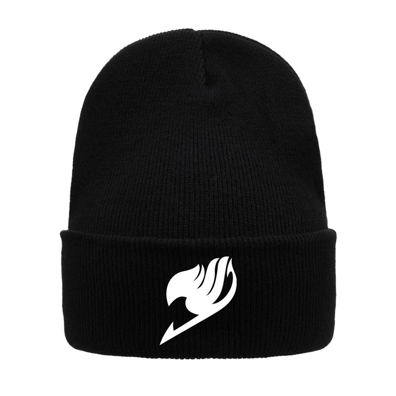 Зимняя теплая шапка аниме Fairy Tail вязаная шапка шляпа унисекс хлопковая шапка с принтом подростковая зимняя вязаная шапка шапки шапки