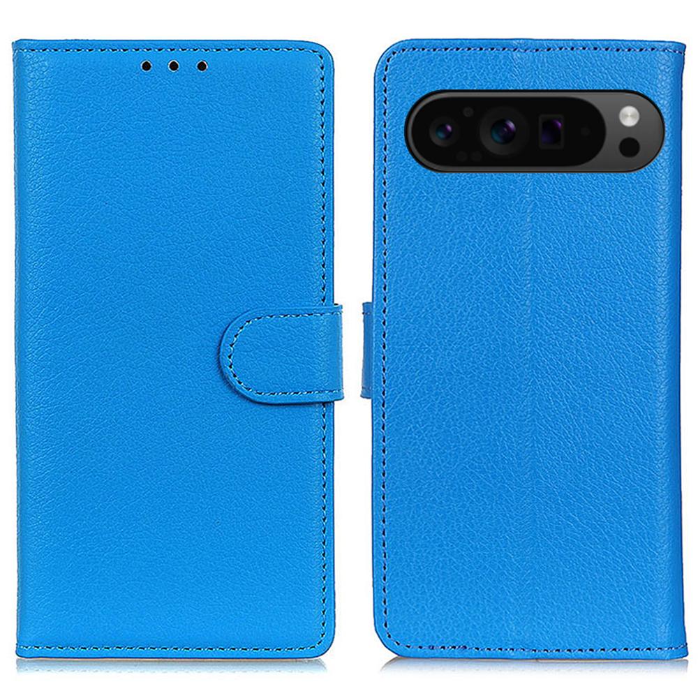 Чехол-книжка из ПУ-кожи с текстурой личи для Google Pixel 10 Pro XL/9 Pro XL