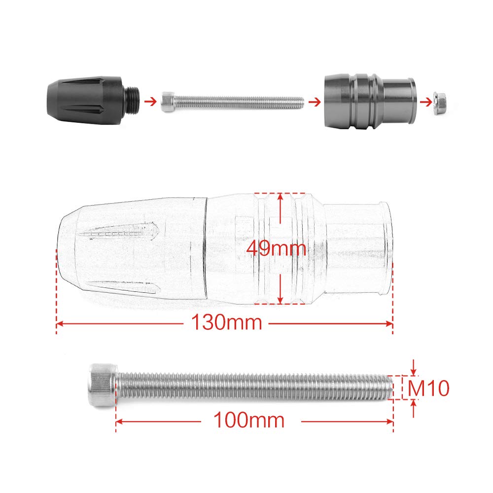 Алюминиевая выхлопная труба, совместимая с Kawasaki Slider, 2-компонентная, Z1000/Z1000SX (2010-2019 гг.)