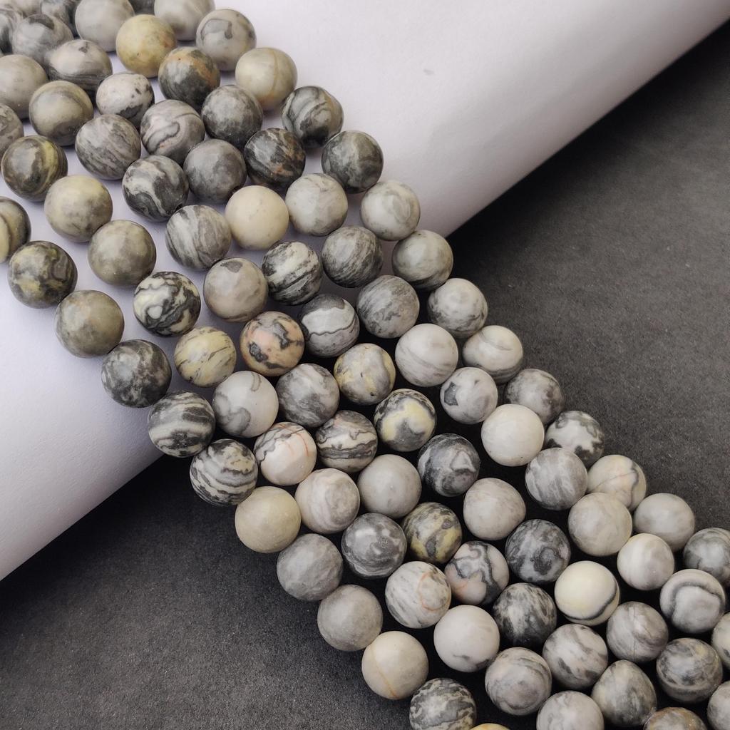 Удивительные бусины из матовой серой яшмы из натурального драгоценного камня, свободные бусины из драгоценных камней, гладкие круглые бусины диаметром 6, 8 и 10 мм.