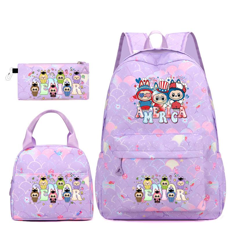 Школьный рюкзак Модные рюкзаки из трех частей для новых учеников начальной школы и учеников средней школы