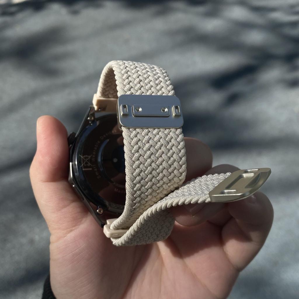 Универсальный нейлоновый ремешок для часов 20 мм 22 мм - Нейлоновая магнитная пряжка Эластичный плетеный сменный ремешок для смарт-часов для HUAWEI Watch Samsung Galaxy Watch Amazfit