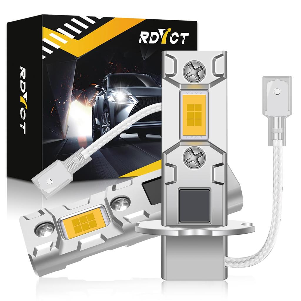 Светодиодная противотуманная фара H3, Желтый, H3 LED, Регулируемый угол, H3, Короткая светодиодная лампа, 3000K