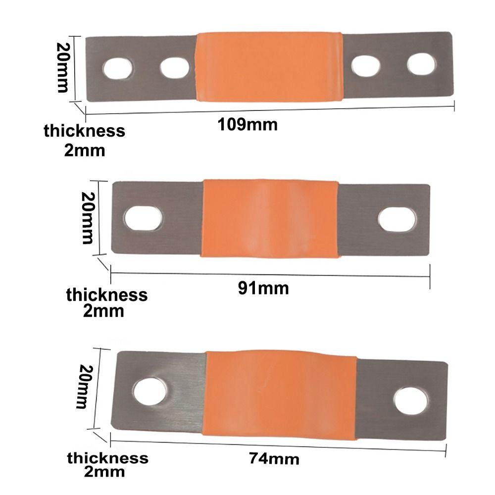 2mm 280Ah Battery Cells Connector M6 Posts Straps Copper Connecter New Flexible Busbar