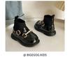 2025 Autumn/Winter Children's Ankle Boots: Leather First Walker Sock Boots for Girls