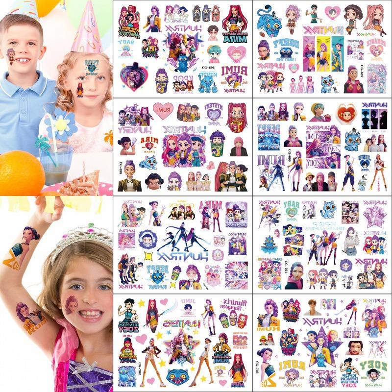 Bestseller Cartoon Lumi Temporary Tattoos Demon Style Cool Party Favors Cute Exquisite Fake Tattoo Stickers