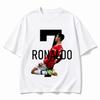 Футболка с цифровым принтом C Ronaldo 100% Хлопковая ткань Футболка с рисунком Роналду Spr