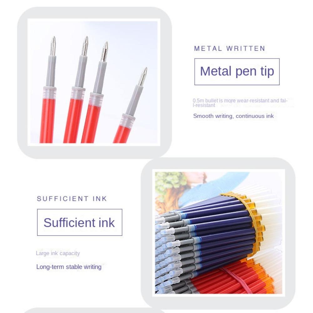30 шт. Гелевая ручка с большим запасом чернил, 0,5 мм, Универсальный пишущий инструмент, Нейтральный стержень, Учебные принадлежности