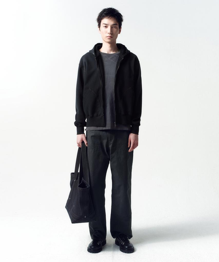INSILENCE Duck Cotton Double Knee Pants Charcoal