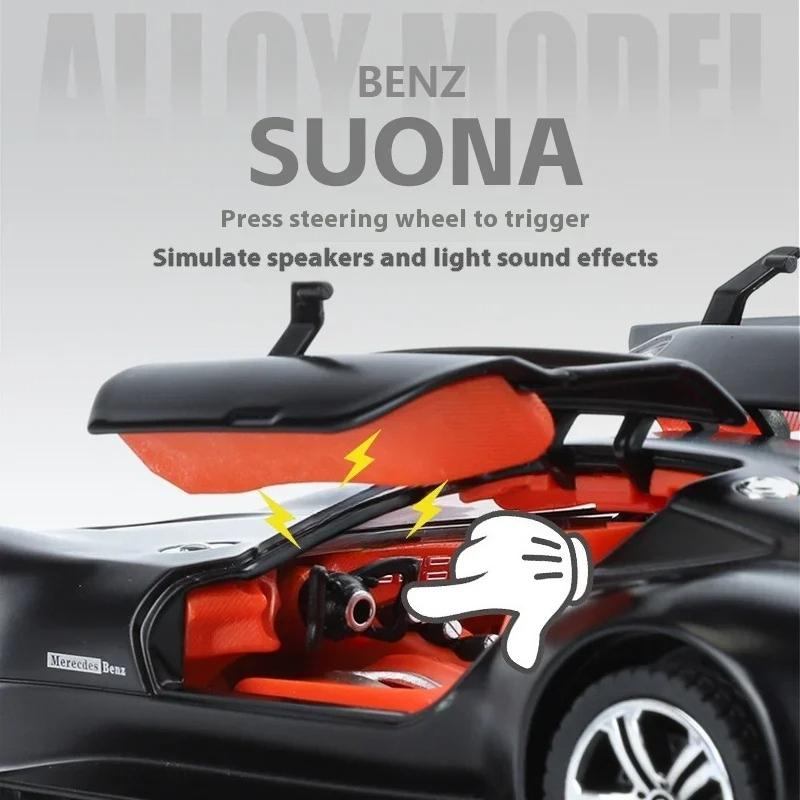 1/24 Mercedes-Benz AMG Vision GT Concept Спортивный автомобиль Сплав Металл Литой Модель автомобиля Домашнее украшение Коллекция Подарки C353