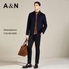 Antonio Men's Classic Wool Blend Overcoat with Removable Cashmere Liner