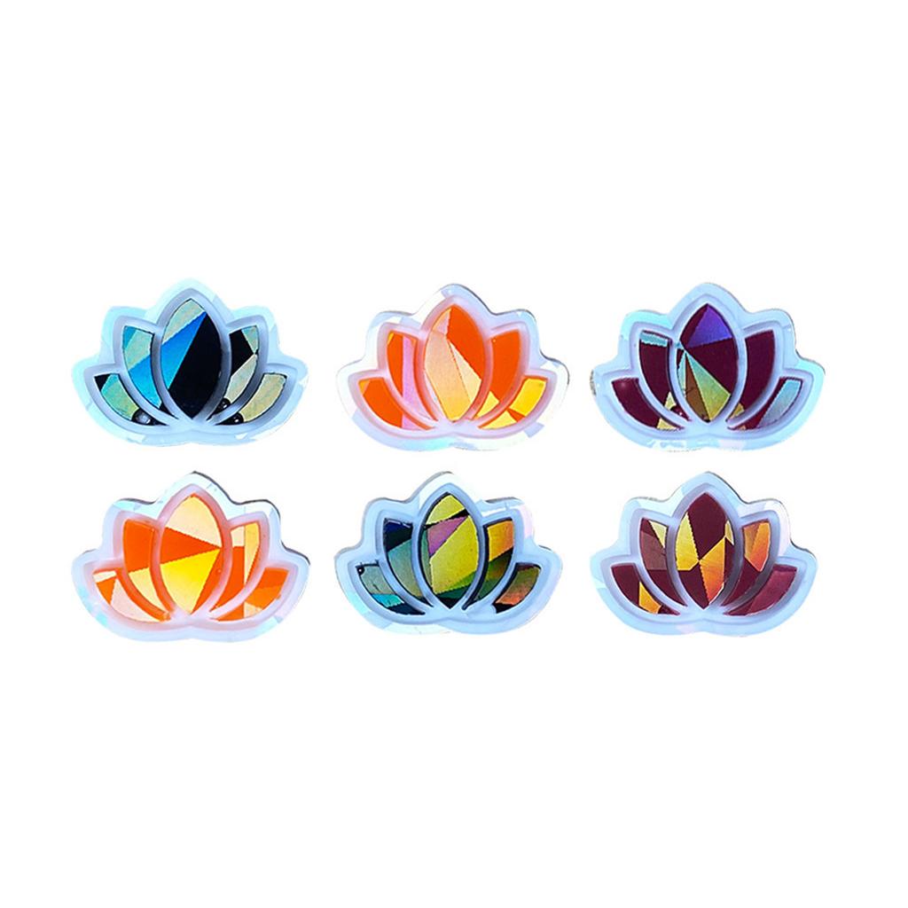 Holographic Flower Mold Silicone Jewelry Pendant Resin Mold Sparkling Flower Epoxy Mold Earring Charm Mold DIY Craft