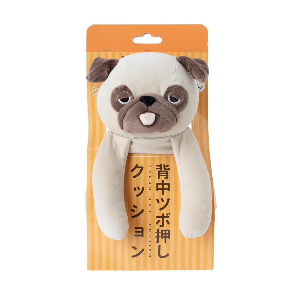 LIV HEART Подушка для массажа точек спины, Мопс Хана, Расслабление во время работы (Общая длина: приблизительно. 31см), 87015-32