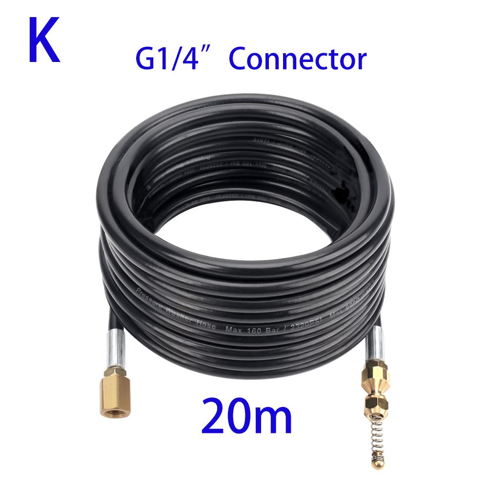 20m Pressure Washer Sewer Drain Water Cleaning Hose Car Washer Pipe Line Cleaning Kit Sewage Jet Hose High Pressure Pipe Cleaner