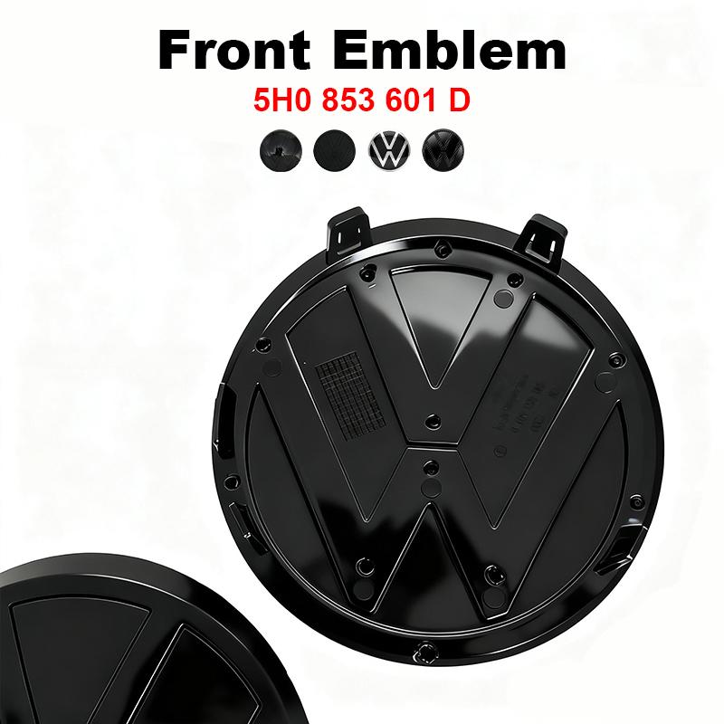 rsq1 VW Car Styling Front Logo Grille Badge Trunk Badge Car Replacement Accessories For Volkswagen Polo 2019 2020 2021 2022 2023 2024