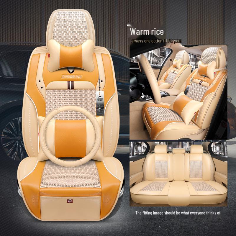 Четырехсезонная подушка на сиденье автомобиля из ледяного шелка для Emgrand Boyue Vision X3 X6 - мультяшный дизайн