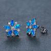Ruili Feng Gold Ice Flower Snow Diamond Inlaid Womens Temperament Versatile Earrings