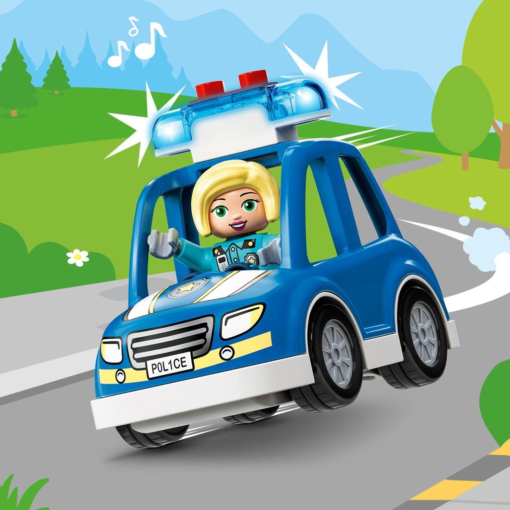 LEGO Duplo Duplo City Police Station Helicopter 10959 Toy Block Present Infant Baby Police Police Station Helicopter Boys Girls 2 Years Old and Up