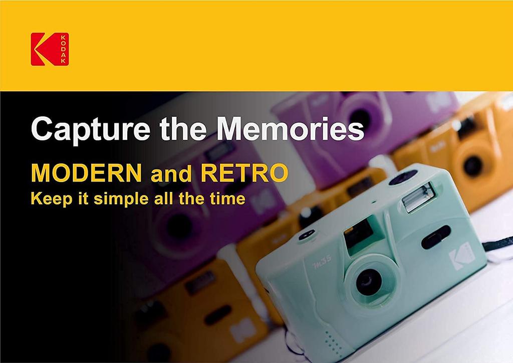 Kodak M35 35 мм пленочная камера с фиксированным фокусом многоразовая вспышка простая в использовании (Рамка Алая) Встроенный