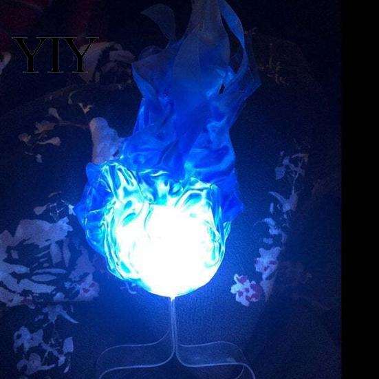 Decorative Fireball for Cosplay Floating Prop, LED Glowing Flame Halloween Handheld Prop Cosplay, Photography Battery Powered Stage Light Party Magic