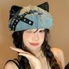 Sweet and Cool Cat Ear Hat Spring and Autumn American Retro Hat Female Yk Casual Versatile Denim Octagonal Hat