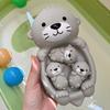 4Pcs Otter Shaped Floating Bath Toys for Kids Educational Interactive Soft Squeeze Bath Toys Non-Porous Design Safe Toddler Bath Toys