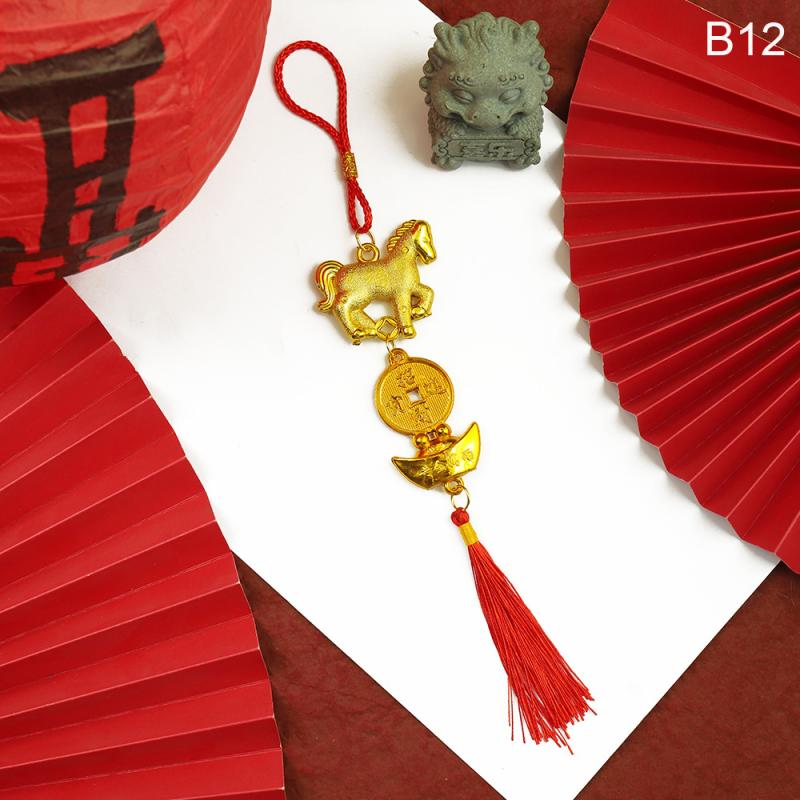 2026 год Лошади Декор Бонсай Намент Шарм Дерево Удачи Год Подвесные Украшения Кисточки Украшение для Автомобиля Праздник Весны Вечеринка