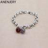 Мода Ретро Девушка Маленький Колокольчик Красный Камень Браслет Дамы Мужчины Подарок